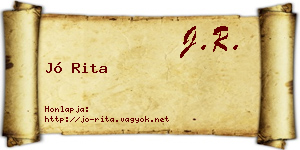 Jó Rita névjegykártya