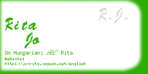 rita jo business card